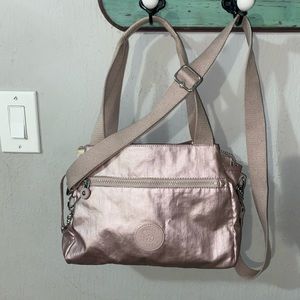 Kipling Elysia shoulder bag metallic blush